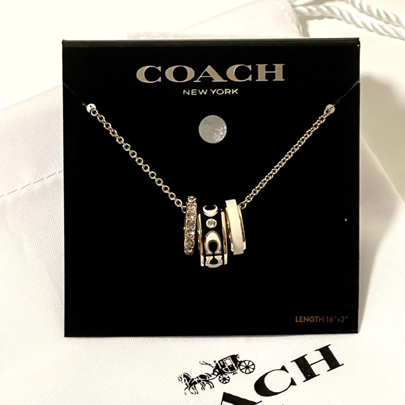 สร้อยคอ COACH  SIGNATURE ENAMEL RONDELL NECKLACE  C7770