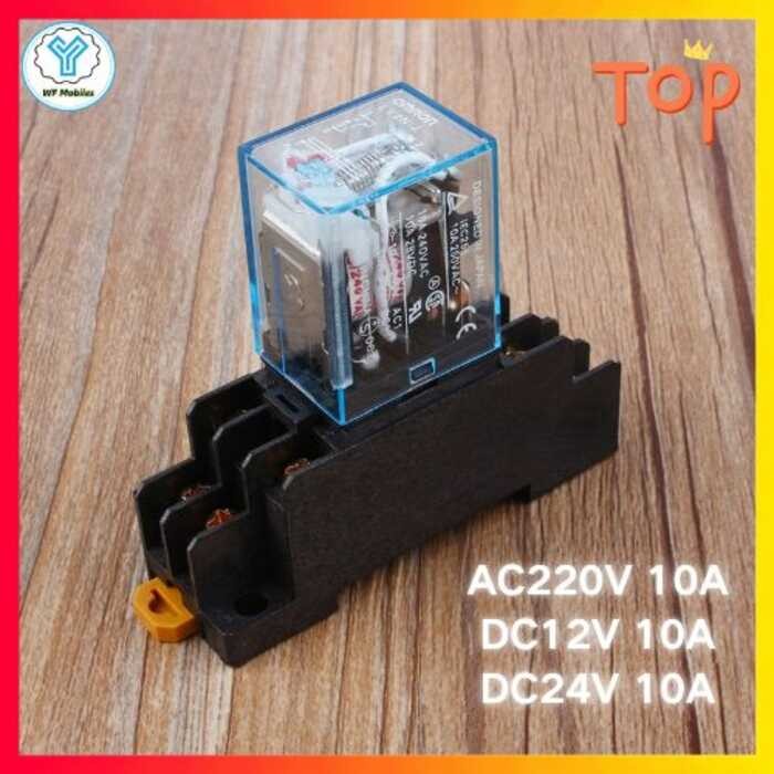 ❤ ❤ 【ลดล้างสต๊อก】ใหม่ AC 220V รีเลย์กำลังไฟคอยล์ 10A DPDT Ly2nj Hh62p Hhc68a-2Z พร้อมฐานซ็อกเก็