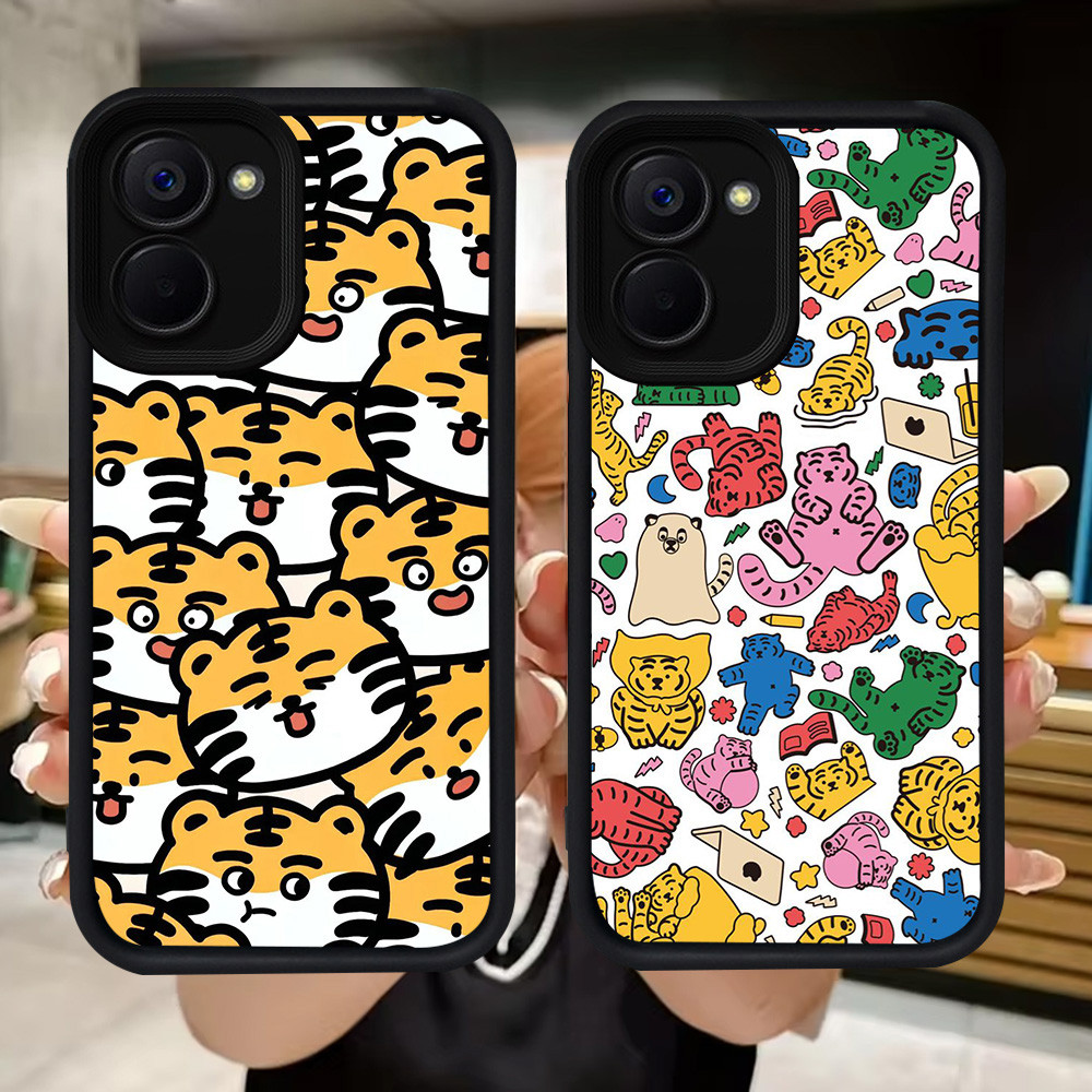 Q57 Tiger soft Casing สําหรับ VIVO Y17S Y36 Y18i Y28s V60 5G Y27s Y03 Y18 Y27 Y28 Y03t