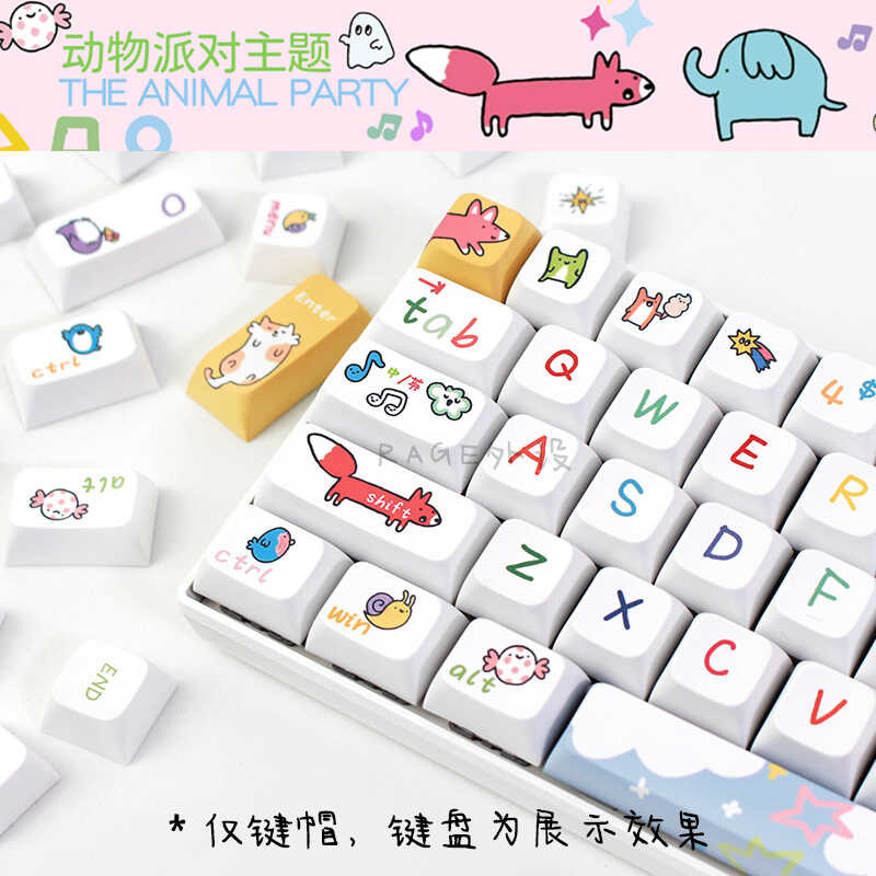 Theme Keycap PBT Sublimation Ball Cap MOA ความสูง F99 RK VGN น่ารัก XDA ความสูง Keycap