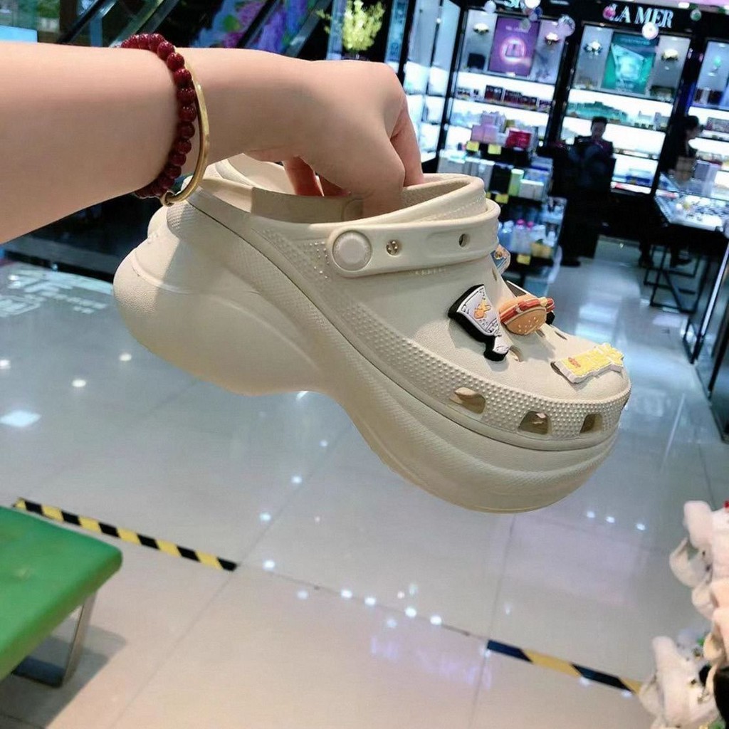 ♞,♘,♙Whale Cros Summer Hole Kachi Sandals Sandals High Sandals ชายหาด Anti Slipp Slippers Bag Toe Y