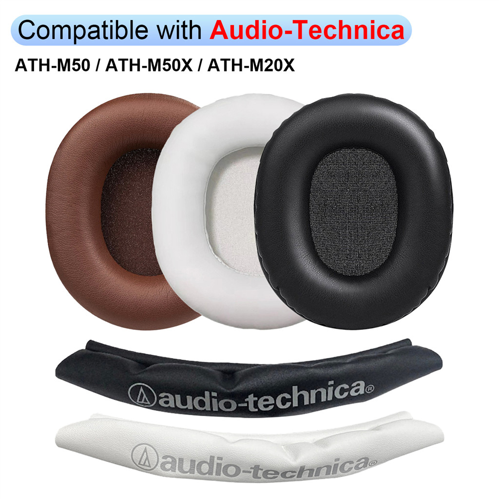 แผ่นรองหูฟังเบาะใช้งานร่วมกับ Audio-Technica ATH-M50 M50X M20X ชุดหูฟัง Earpads แถบคาดศีรษะหูฟัง Ear