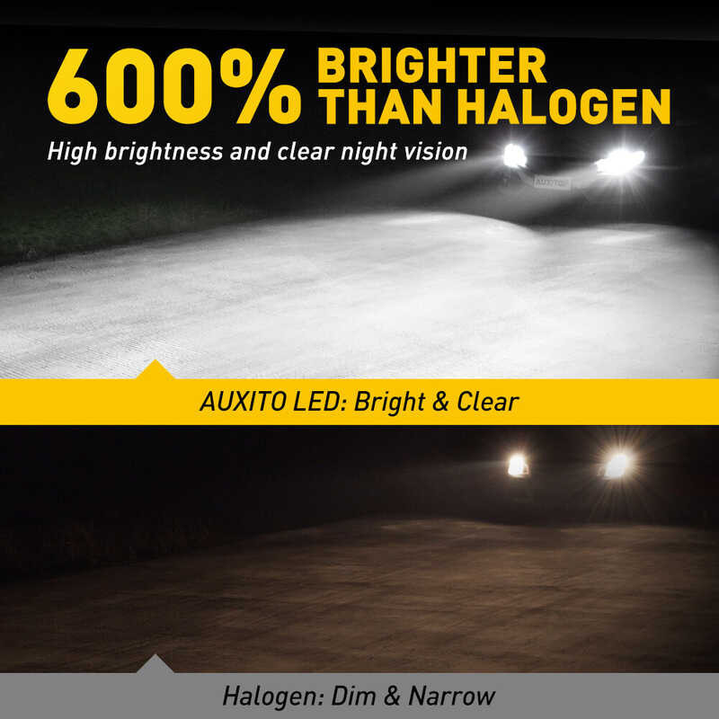 Q16 AUXITO 2ชิ้น100w 20000Lm H4อัปเกรดความสว่างสูง H11 Led ไฟหน้ารถ9