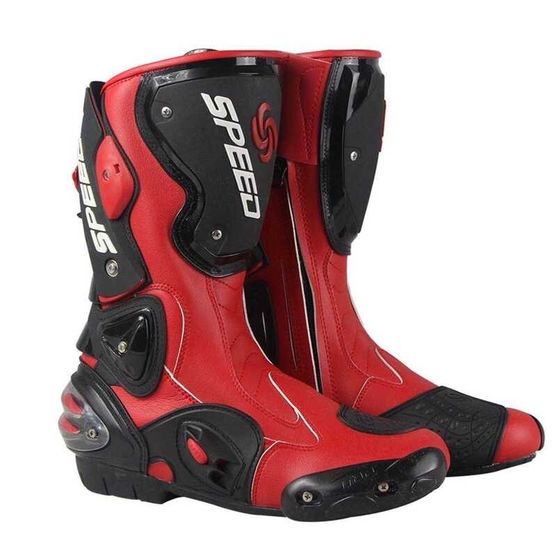 ❤ Professional Motocross Pro-Biker Leather Speed Motorcycle Racing Boots
