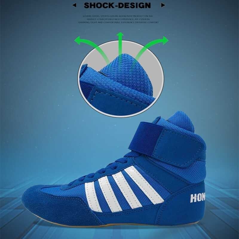 Boxing Men's Rubber Outsole Breathable Wrestling Child Costume Shoes For Training Fighting Profess