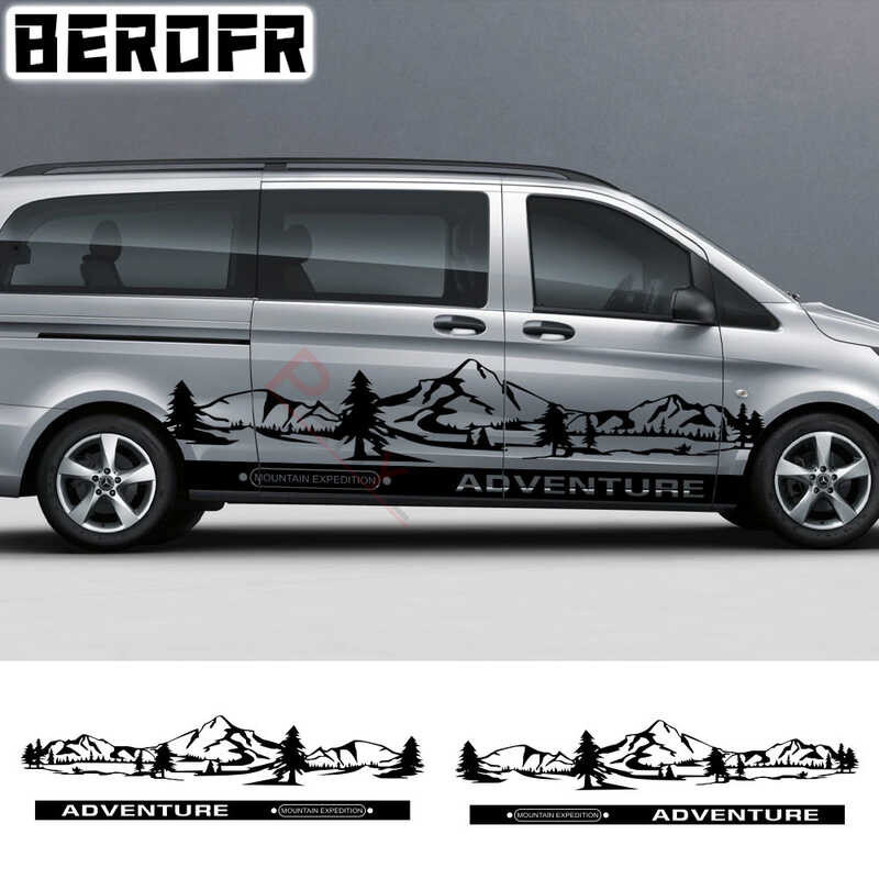 4 ชิ้น / ล็อต Mercedes Benz Vito V-Class Viano W447 Wv639 W638 Camper สติ๊กเกอร์