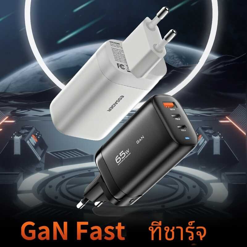 Essager 65W GAN USB Type C ที่ชาร์จสำหรับแล็ปท็อป PPS 45W 25W ชาร์จเร