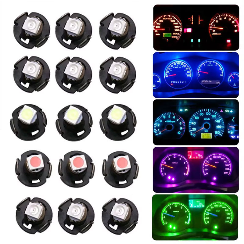 1/2/4 ชิ้น T3 LED 3528 1SMD เครื่องมือแผงรถ Cluster Gauges Dashboard โคมไฟ Wedge หลอดไฟ Universal รถอุปกรณ์เสริม