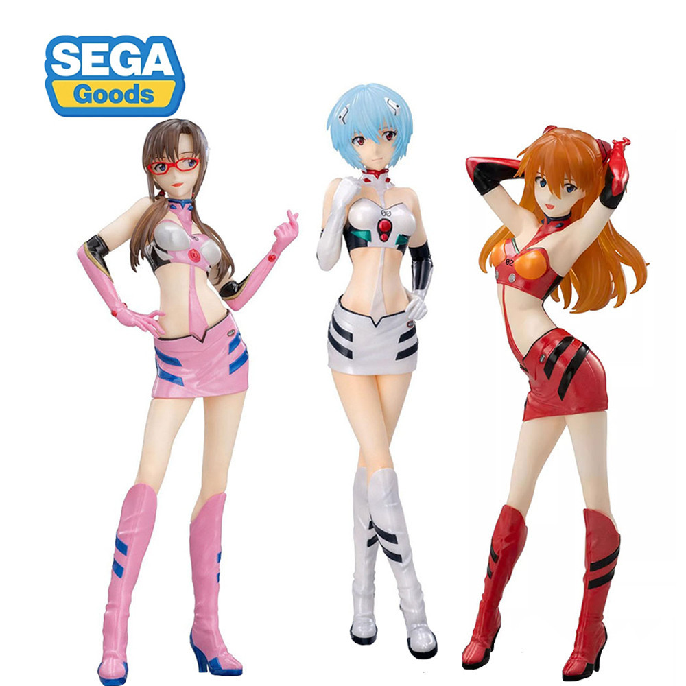 ในสต็อก SEGA Luminasta EVA Asuka Mari Asuka Mari Neon Genesis Evangelion รถสาวต้นฉบับอะนิเมะตัวละครข