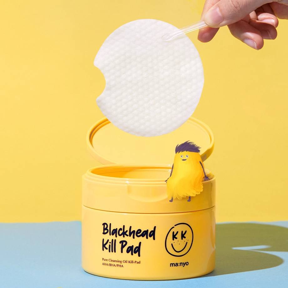 ♞,♘,♙[สินค้าของแท้/พร้อมส่ง100%] Manyo  manyo Blackhead Pure Cleansing Oil Kill Pad 50 Sheets