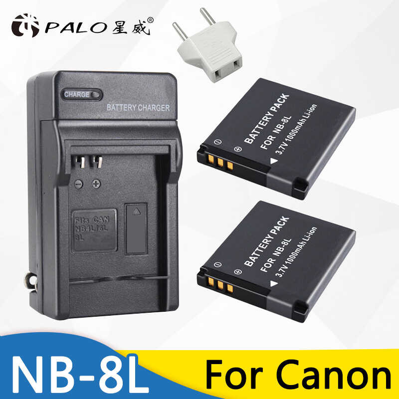 PALO d 1000mah NB-8L NB 8L NB8L Li-ion Digital Camera Battery + Charger For Canon PowerShot A3300