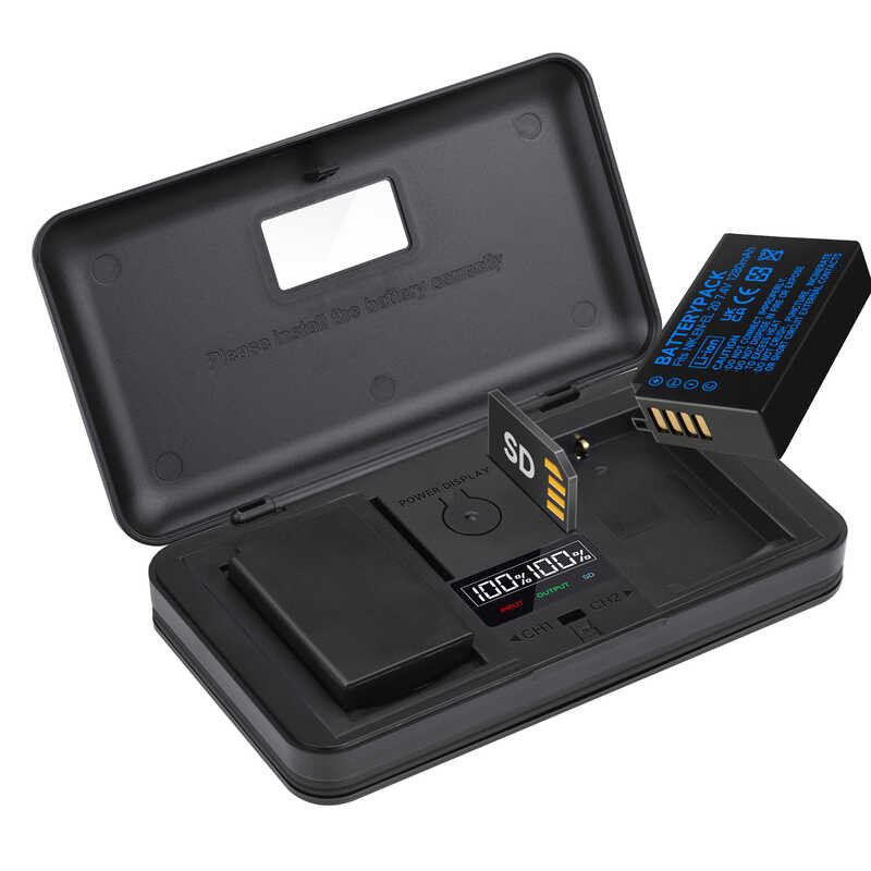 PALO 3 EN-EL20 EN-EL20A EN EL20 & 2 Slots Box Battery Charger for Nikon Coolpix P1000 J1, J2, J3