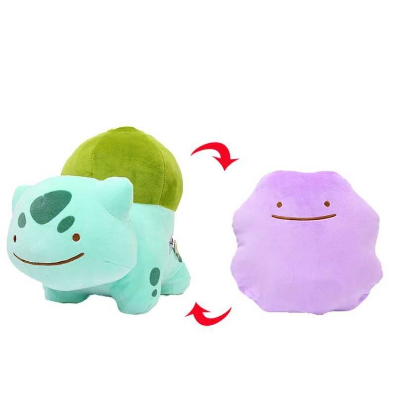 20Cm อะนิเมะตุ๊กตาหมอนย้อนกลับหมอน Ditto บิดเบือน Bulbasaur ต