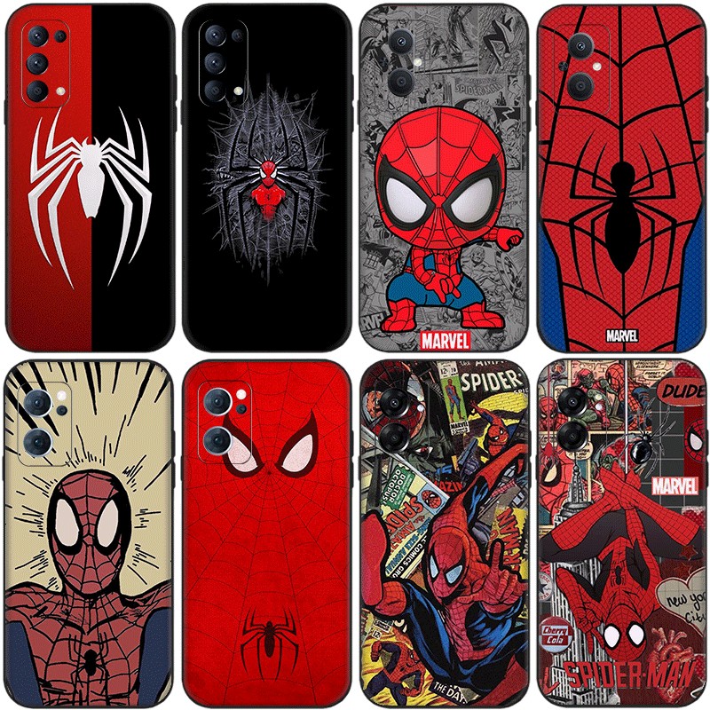 Oppo Reno 6 5G F1 Pro Plus R9 R9S ความเข้ากันได้ TPU Soft Shell Case LD8 Spiderman Marvel Spider Man
