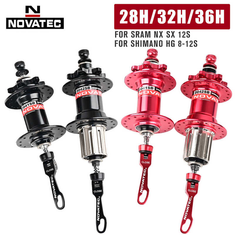 จักรยานฮับ Novatec D041sb / D042sb MTB จักรยานฮับ Quick Release BOOST จักร