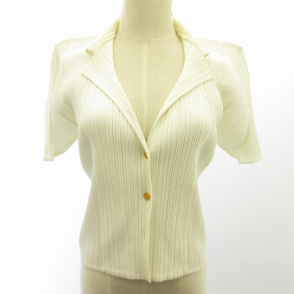 Pleated please shirt blouse with stretch 3 approx. L GY31 Direct from Japan Secondhand  364b80b6216