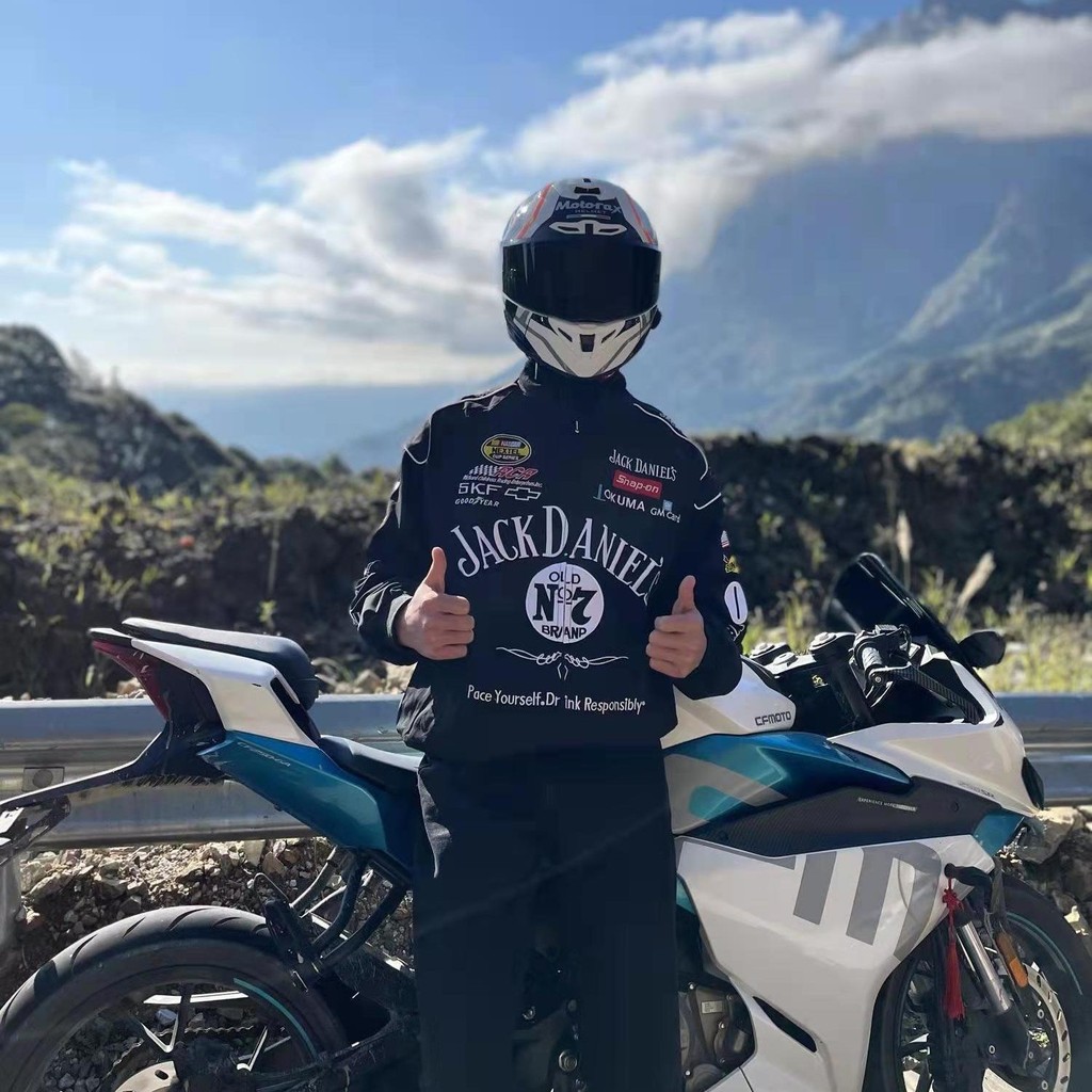 hot🔥การประกันคุณภาพ🔥 F1 Racing Suit Jacket Spring And Autumn Thin Motorcycle Cotton Suit Motorcyc