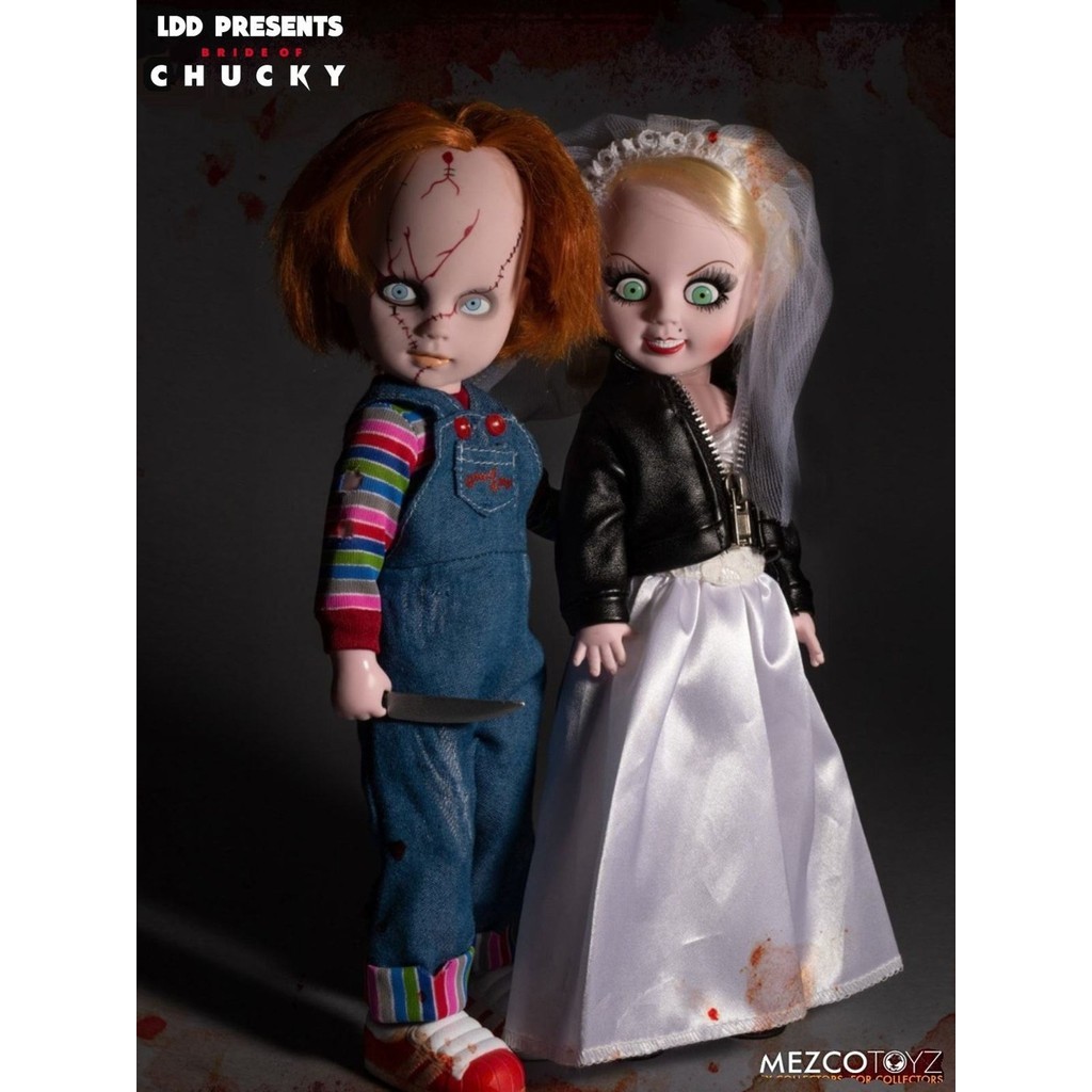 Mezco Ant 33 ซม.LDD Living Dead Doll Series ตุ๊กตาผี Chucky และเจ้าสาว Tiffany เครื่องแต่งกายคู่