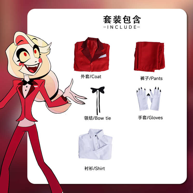 ❤ 5Pcs อะนิเมะชาร์ลี Morningstar คอสเพลย์ Hazbin คอสโรงแรมเอเ
