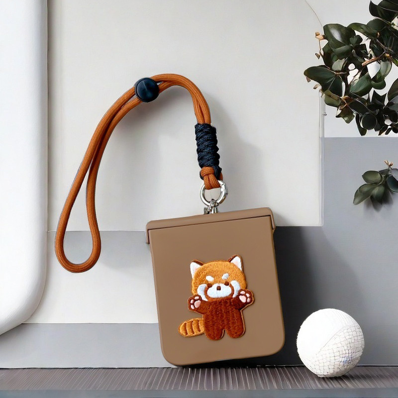 ใหม่เกาหลีน่ารักสีทึบสีน้ําตาล Raccoon รูปที่ 3