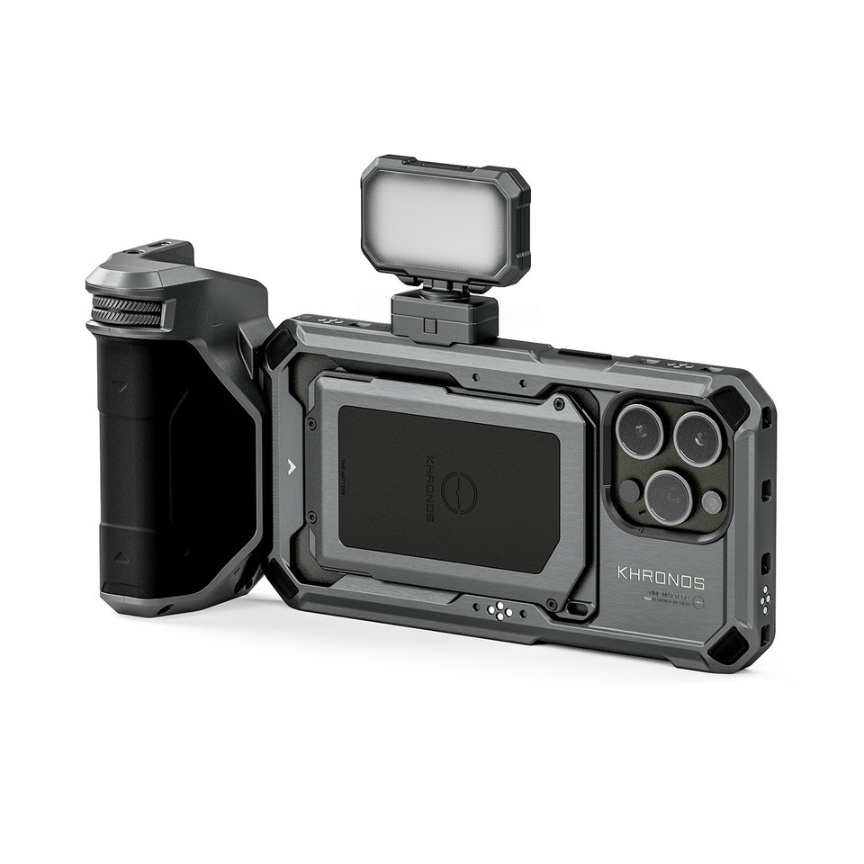 TILTA Khronos กรง iPhone 15 Pro/Pro Max ชุดกรง iPhone ระบบนิเวศสําหรับ Quick Release Live เติมแสงกรอ