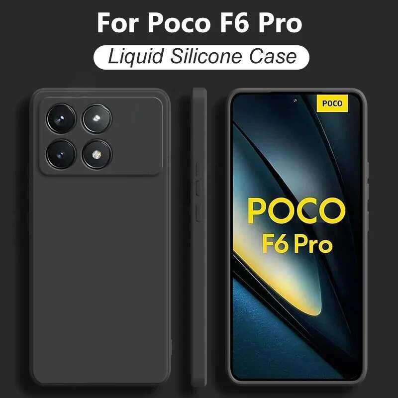 Poco เคส F6 เคสซิลิโคนเหลวแท้ TPU นุ่มสำหรับ Xiaomi F6Pro PocoF6 Pro