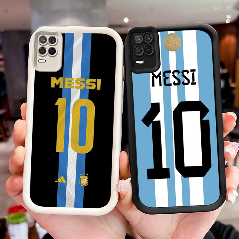 ปลอกกันกระแทกสําหรับ OPPO A54 Realme 8 8S Q3 V13 Narzo 30 Pro WF1 Argentina Messi 10