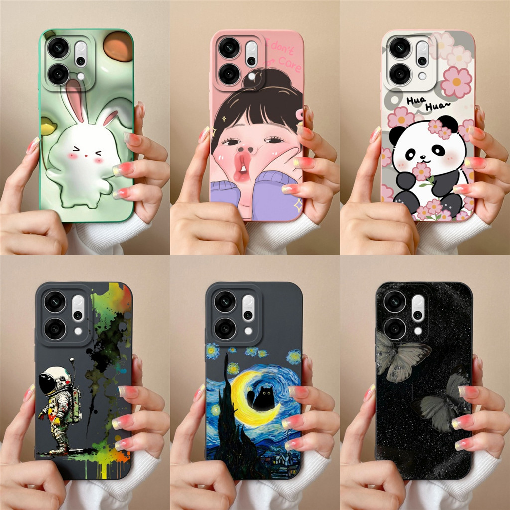 ปลอกสําหรับ OPPO Reno 14 14F 14 Pro การ์ตูนกระต่าย Panda สาวทนทานลื่นป้องกันซิลิโคนนุ่มสําหรับ OPPO Reno 14F reno 14 pro Capa Shell
