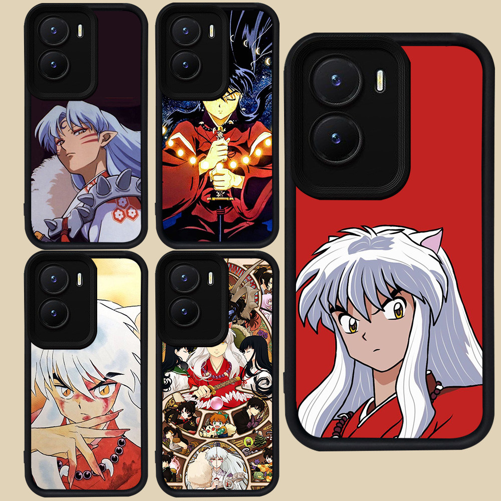 ปลอกสีดําสําหรับ VIVO Y16 T4 IQOO 13 Z10 Z9X Y35 Z9 Y75 Y55 Y22s Y01 Y15a Y15s Y56 Y22 5G R63 InuYas