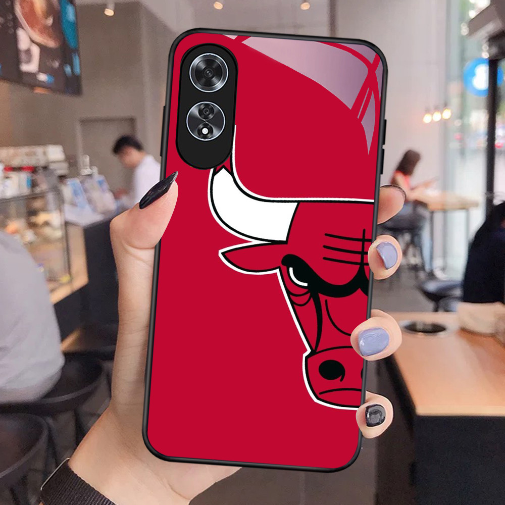 NC-17 Chicago Bulls แก้วสําหรับ OPPO A60 A38 A79 A98 A78 A18 A58 Reno 8T 11F
