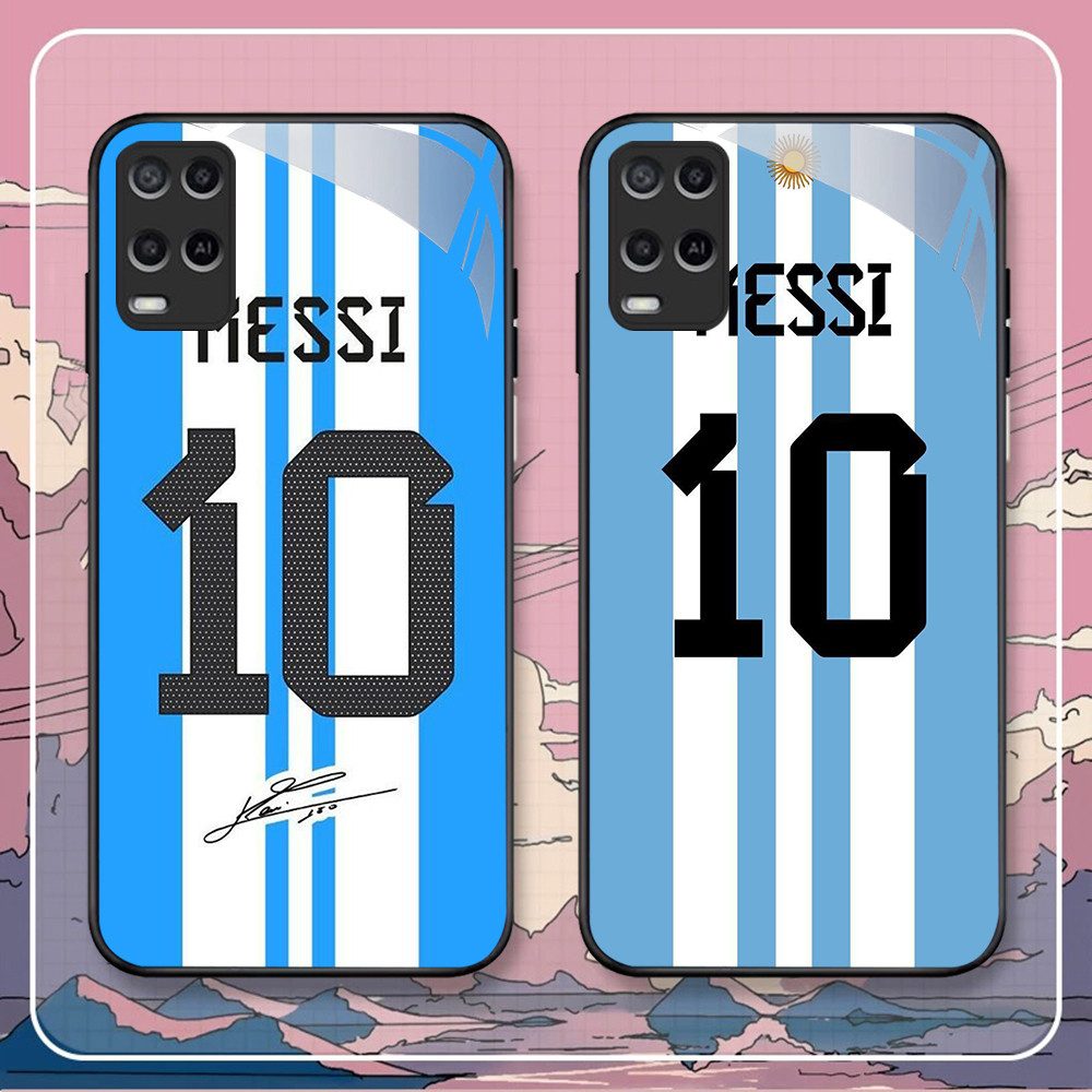 YA-26 Messi Argentina HD Softcase Glossy Glass สําหรับ OPPO A54 A55 Reno Narzo 7 8 8i 9 50 Pro