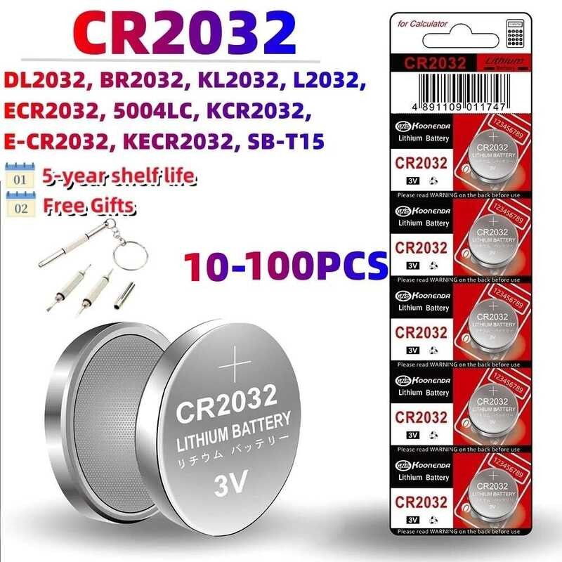 แบตเตอรี่ลิเธียมแบบปุ่ม CR2032 FastDelivery 3V BR2032 ECR2032 LM2032 เหมาะสำหรับนาฬิกา ของเล่น นาฬิก
