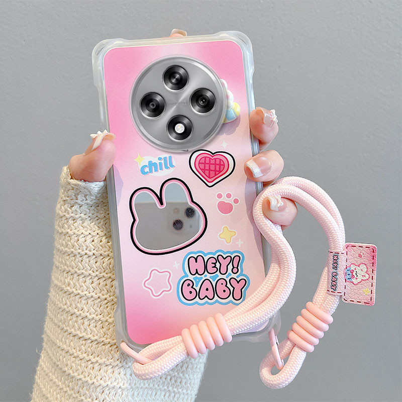 3D การ์ตูนของเล่น Pochacco กระจกสายรัดข้อมือสําหรับ OPPO Reno 12F 12FS 13 Pro 5 6z 7z 8z 7 8 Lite F2