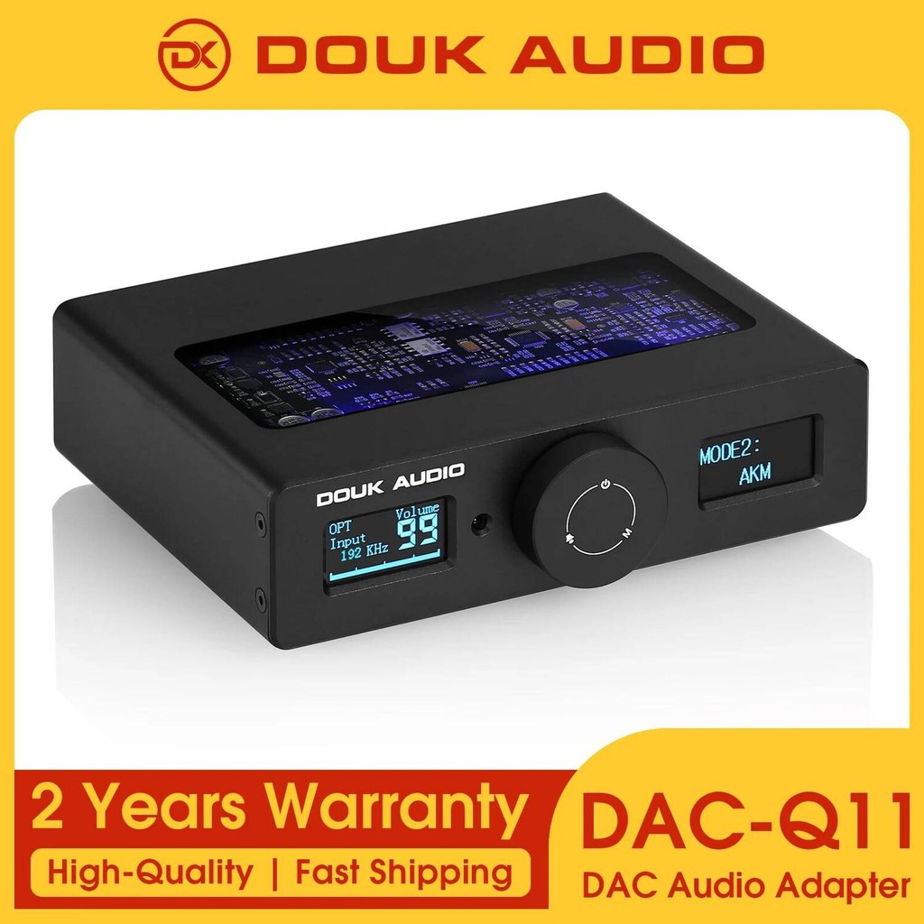 Douk Audio HiFi ESS9038Q2M + AK4493 USB DAC อะแดปเตอร์เสียง COAX/OPT Digital to Analog Converter DSD