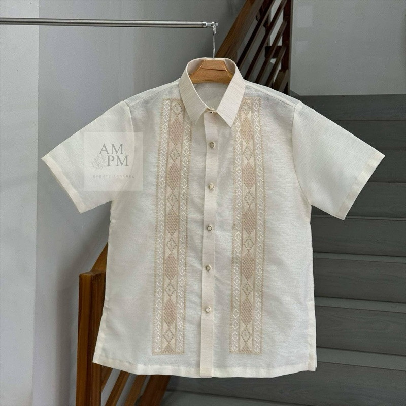 Pinya Jusilyn Polo Barong Short Sleeves Full Open Double Lining (B3N)