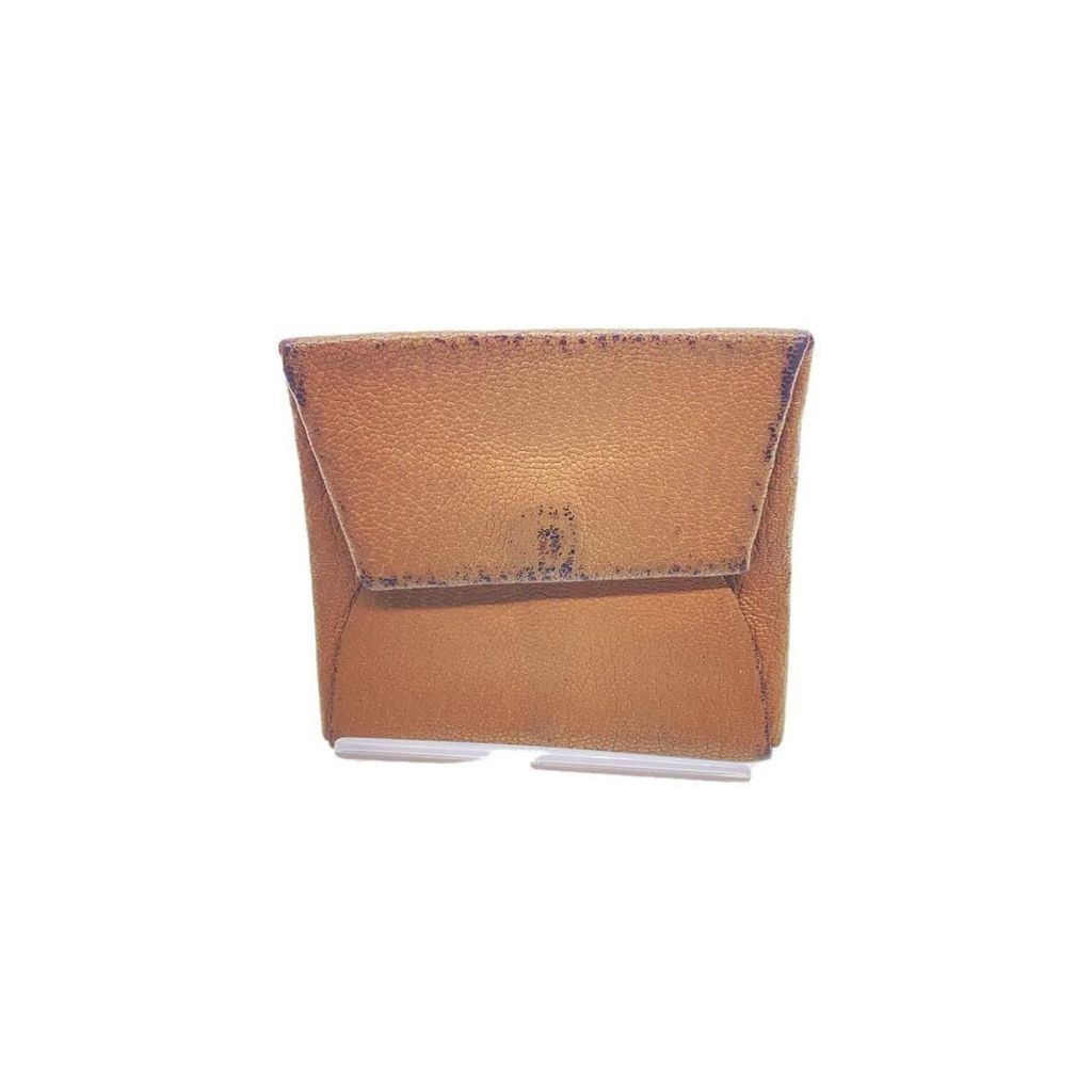 Hermes Coin Case Basita Leather Mens Beige Direct from Japan มือสอง
