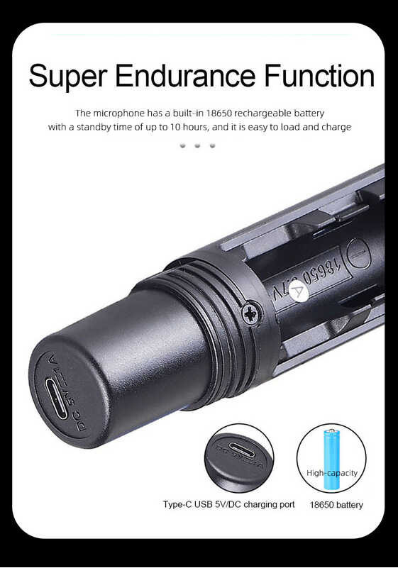 ไร้สาย UHF Dual มือถือ ไมโครโฟนแบบพกพา ทำงาน ช่วง 50M/168Ft ช