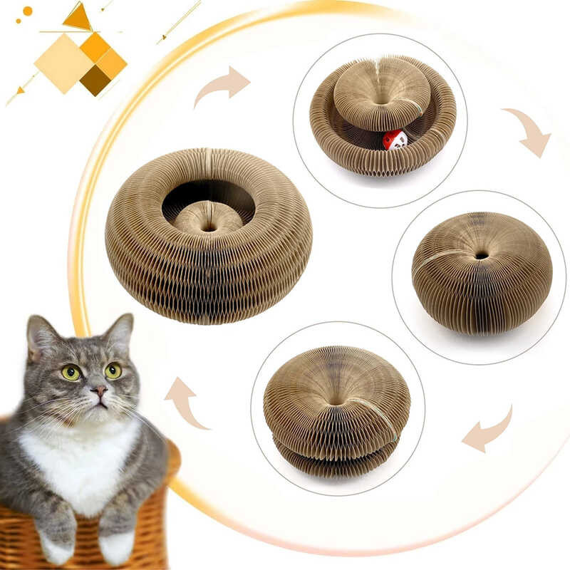 Magic Organ Cat ของเล่นแมว Board รอบลูกฟูก Scratch Post อุปกรณ์เสริม