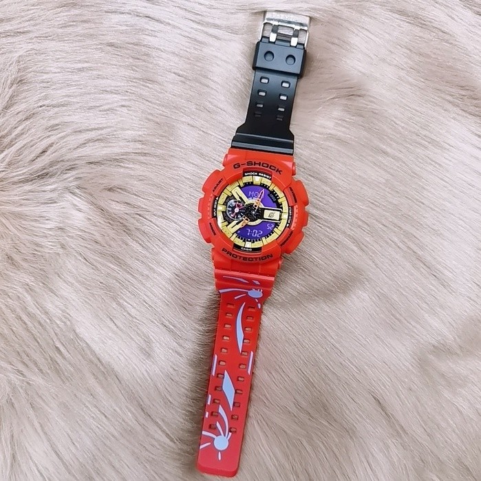 Casio G-SHOCK GA-110NAR21-4JF Naruto sports watch สีส้มนาฬิกาผู้ชายนาฬิกาผู้หญิงนาฬิกาสปอร์ตกันน้ํา