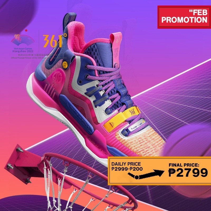 361 องศา Aaron Gordon AG1 รองเท้าบาสเก็ตบอลผู้ชายดูดซับแรงกระแทกทนต่อการสึกหรอ anti slip ตาข่าย bre