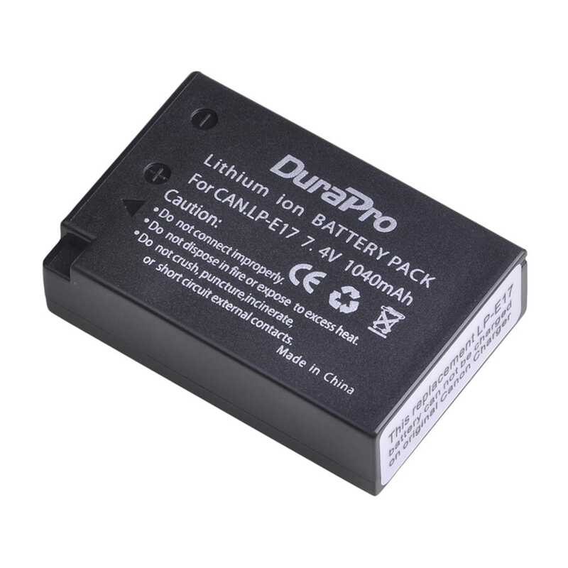 Durapro D78 แบตเตอรี่ E17 Lpe17 LP + Charger LED พร้อมสายสำหรับ Canon E