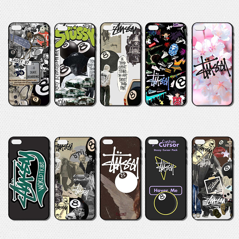 เคสโทรศัพท์สีTPUนุ่มสีดําสําหรับVivo 1606 1801 1724 1803 1808 1812 Y69 Y71 Y81 Y81S 8 ball stussy An