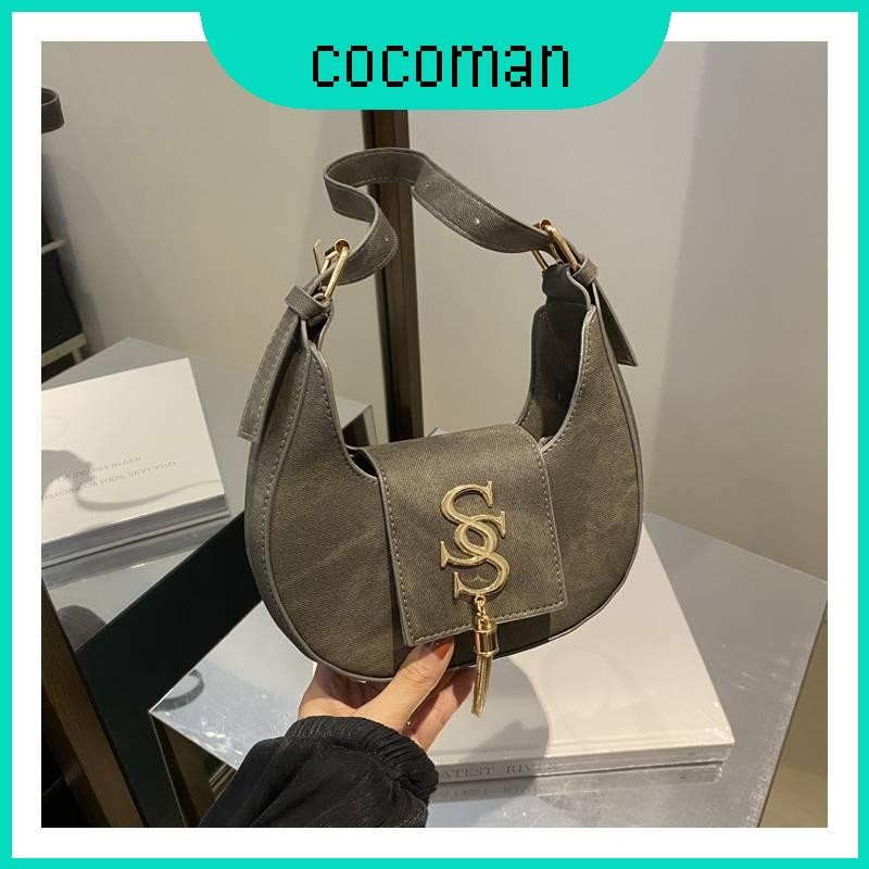 Modern Style Street Womens Crescent Bag With Tassels Summer New Fashion Bag Pu Shoulder