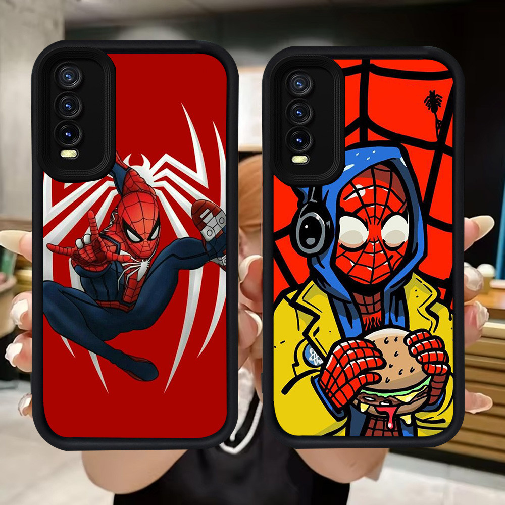 Q30 Spiderman soft Casing สําหรับ VIVO Y12s Y11s Y400 Y20 Y66 Y20s V15 Y20i S1 Pro Y83 V17 V19 Neo