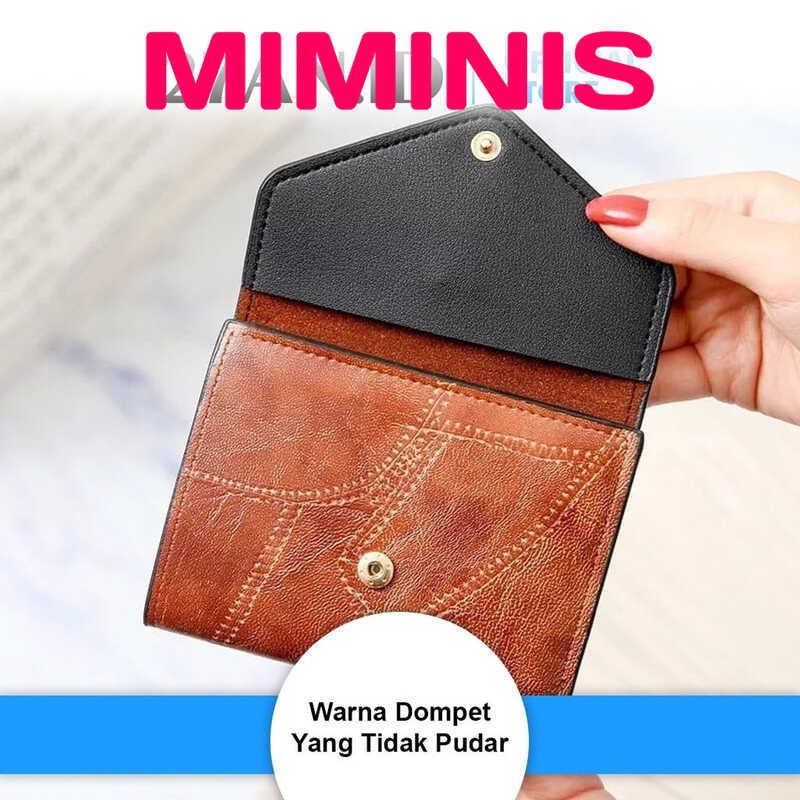 MIMINIS - กระเป๋าสตางค์ผู้หญิง MH126 IMPORTED WALLET SMALL CUTE AND BEAUTIFUL FOLDING WALLET