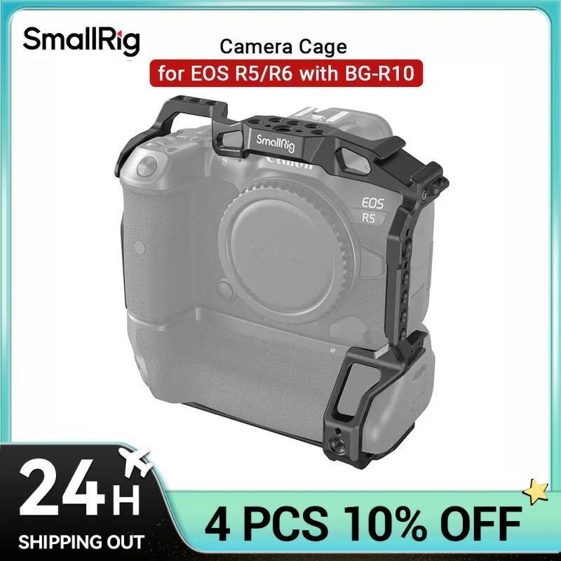 SmallRig EOS R5 R6 R5C กล้องสําหรับ Canon EOS R5/R6/R5C พร้อม BG-R10 แบตเตอรี่ Grip ฟิล์มอลูมิเนียมภ