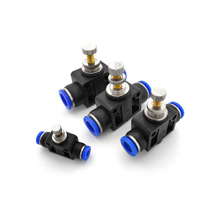Pneumatic Airw Regulator 4mm 6mm 8mm 10mm 12mm OD Hose Tube Gas w Adjust Vae Connector Fitting Air