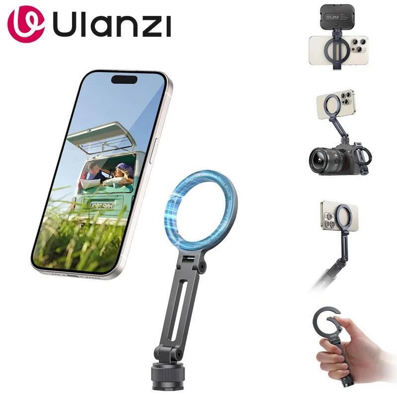 Ulanzi MA07 โลหะเย็นรองเท้าวงเล็บ Magsafe แม่เหล็กหมุนคลิปโทรศัพท์มือถือ Slr กล้องหน้าจอ Monitor ร้อ
