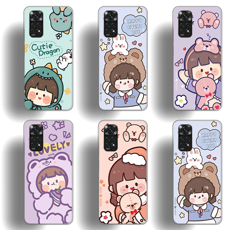 เหมาะสําหรับ Xiaomi Redmi Note 11 11s 11pro Plus เคสโทรศัพท์ TPU นิ่มปุ่มเคลือบด้วยไฟฟ้านุ่มเปลือกป้องกันดูดซับแรงกระแทก
