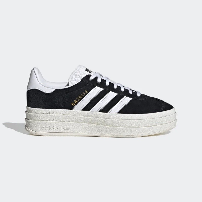 [ ของแท ้ 100 % ] Adidas Gazelle Bone White Black Shoes "HQ6912 จัดส ่ งฟรี ]